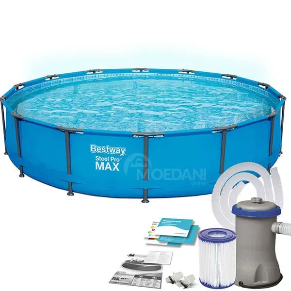 Round frame pool Bestway 56595 (diameter 4.27m) Tbilisi - photo 1