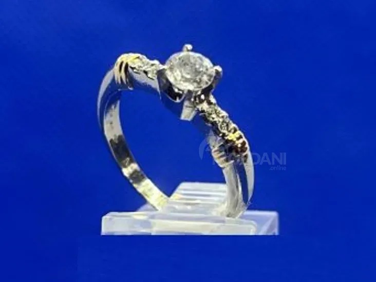 Platinum and gold ring with topaz and diamonds Tbilisi - photo 1