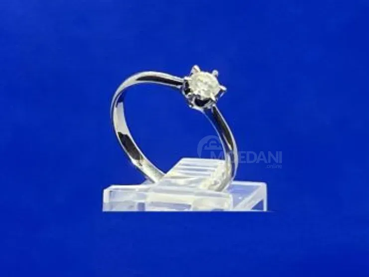 Platinum ring with 0.23ct diamond Tbilisi - photo 1