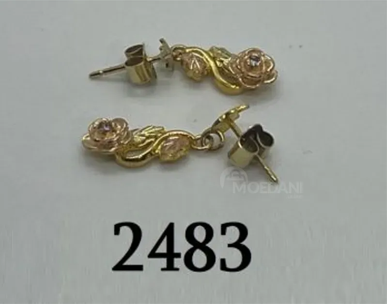 Tricolor diamond earrings Tbilisi - photo 2