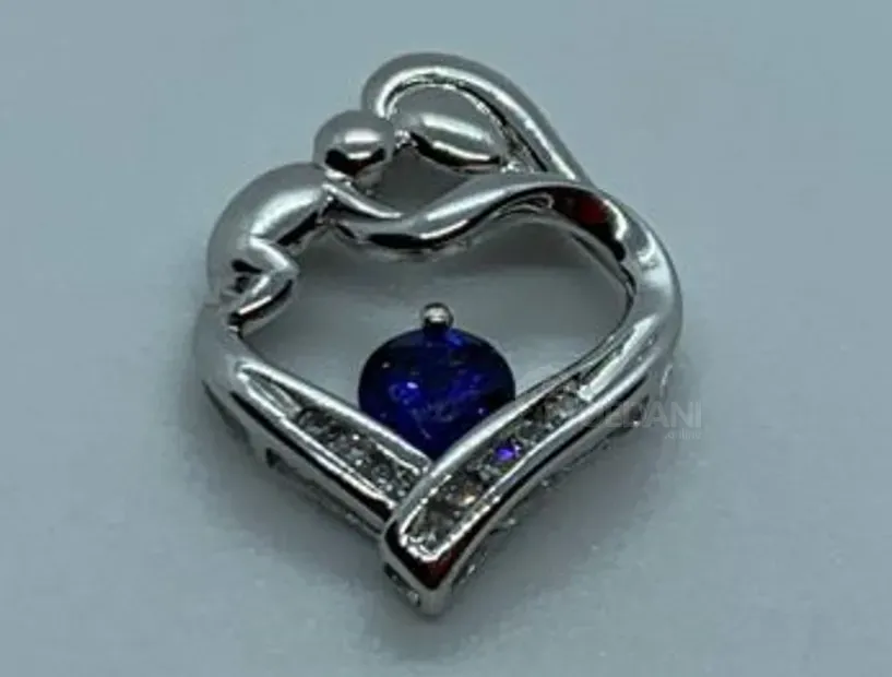 Mother and Child Pendant with Diamond and Sapphire Tbilisi - photo 1