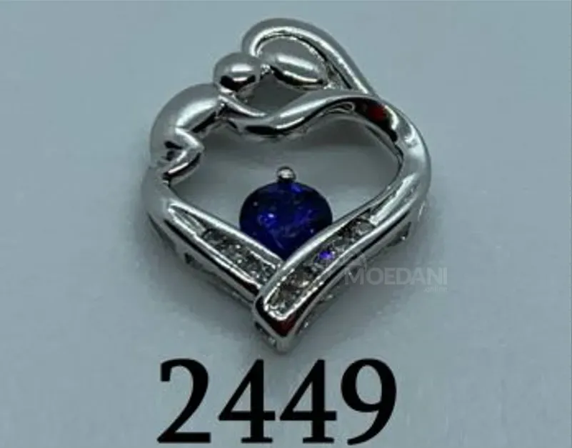 Mother and Child Pendant with Diamond and Sapphire Tbilisi - photo 2