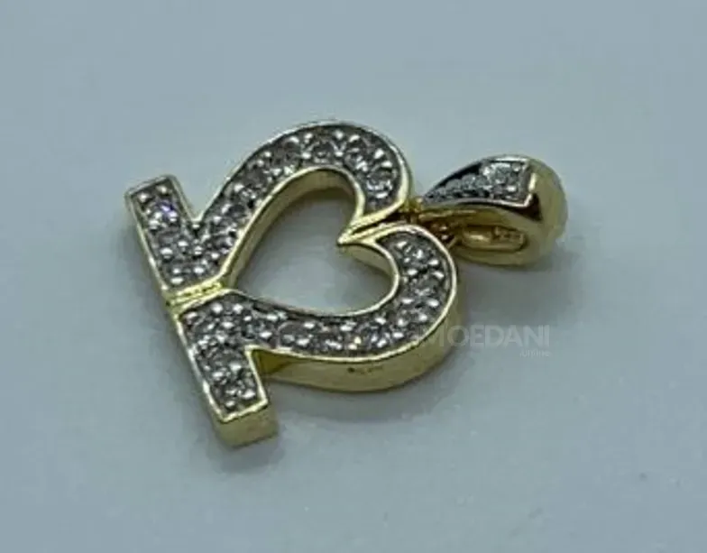 Золотая подвеска-сердце с бриллиантами Тбилиси - изображение 3