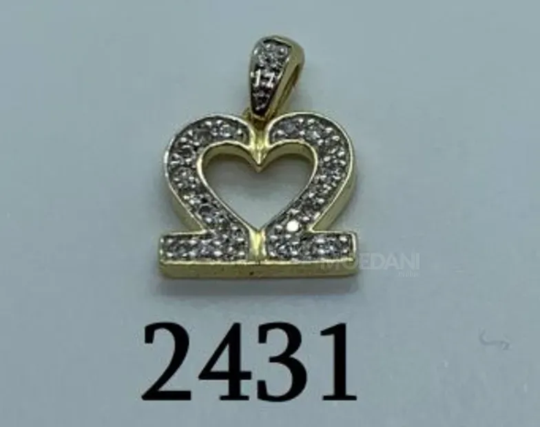 Золотая подвеска-сердце с бриллиантами Тбилиси - изображение 2