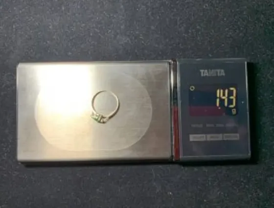 Wedding ring with jadeite and diamonds Tbilisi