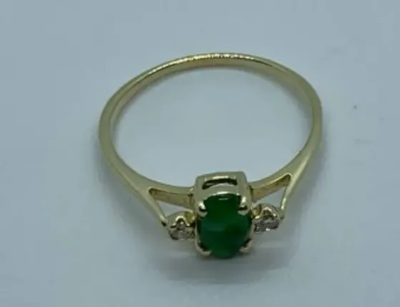 Wedding ring with jadeite and diamonds Tbilisi