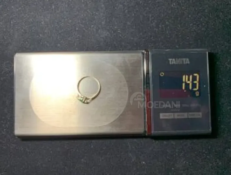 Wedding ring with jadeite and diamonds Tbilisi - photo 3