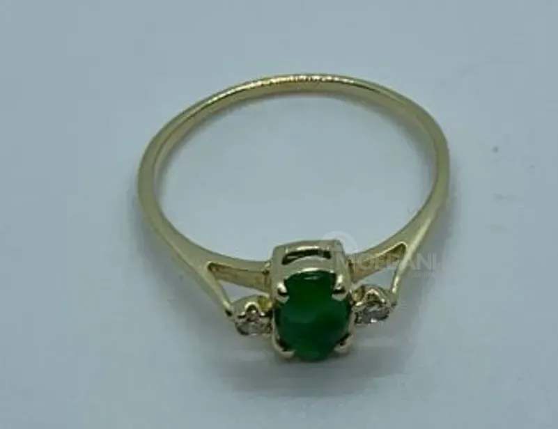 Wedding ring with jadeite and diamonds Tbilisi - photo 2