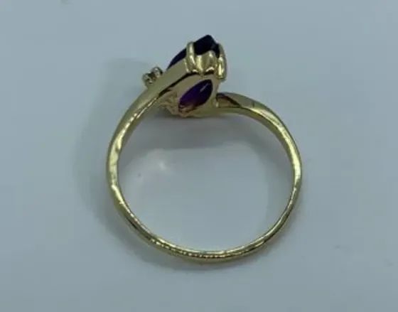 Amethyst and diamond engagement ring Tbilisi