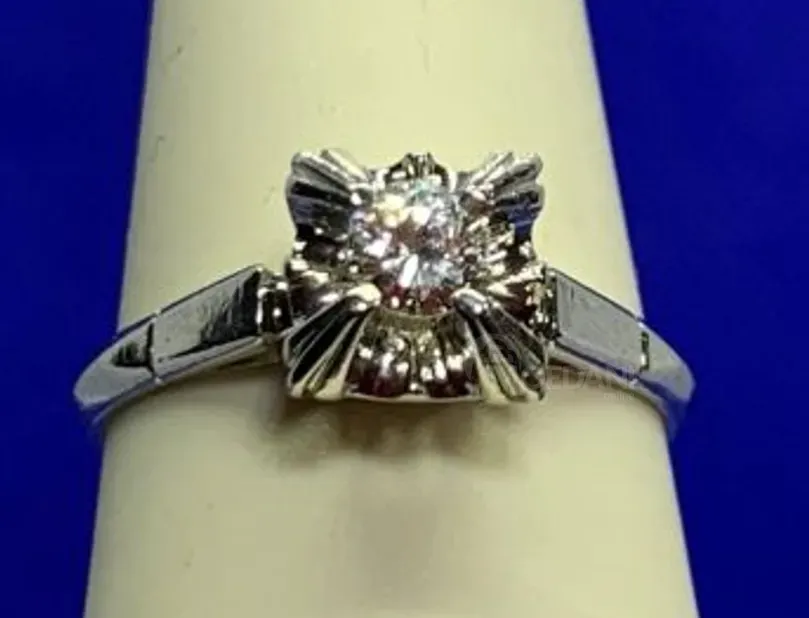 Platinum ring with 0.30ct diamond Tbilisi - photo 2