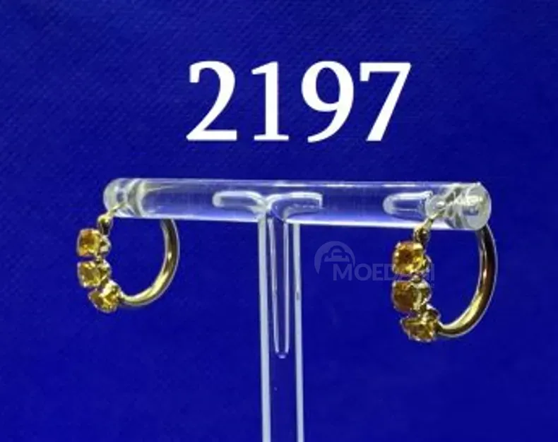 2-carat yellow sapphire earrings, 10 ctw Tbilisi - photo 2