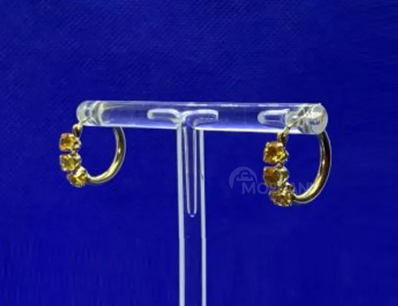 2-carat yellow sapphire earrings, 10 ctw Tbilisi - photo 1