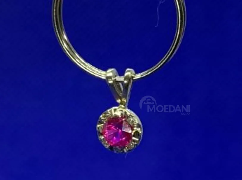 Amethyst pendant with rubies and diamonds Tbilisi - photo 1
