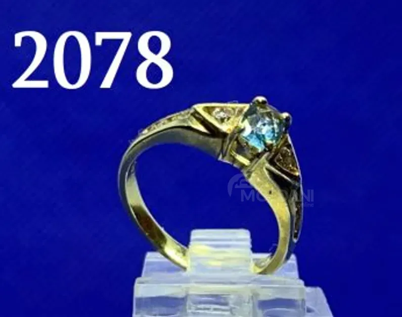 Wedding ring with topaz and diamonds Tbilisi - photo 3