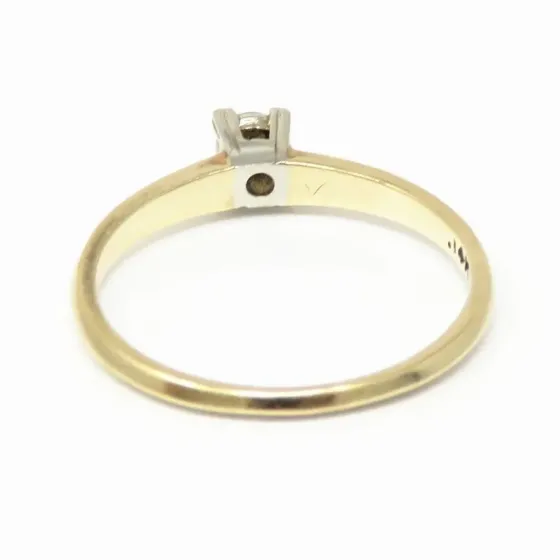 Ოქროს ბეჭედი 0, 18ct ბრილიანტით თბილისი