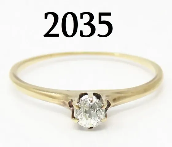 Ოქროს ბეჭედი 0, 15ct ბრილიანტით თბილისი