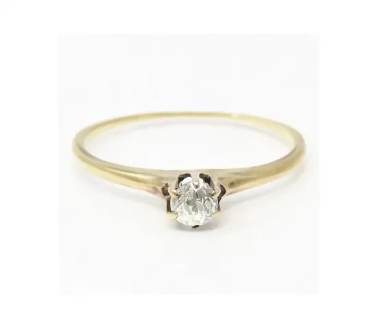 Ოქროს ბეჭედი 0, 15ct ბრილიანტით თბილისი