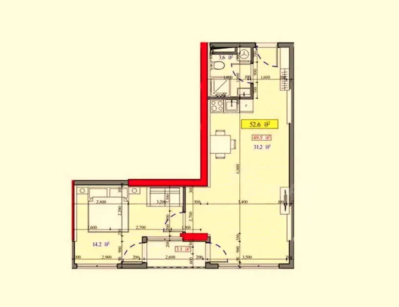 Short Term Rentals three-room 52m² 14/25 floor Batumi - photo 3