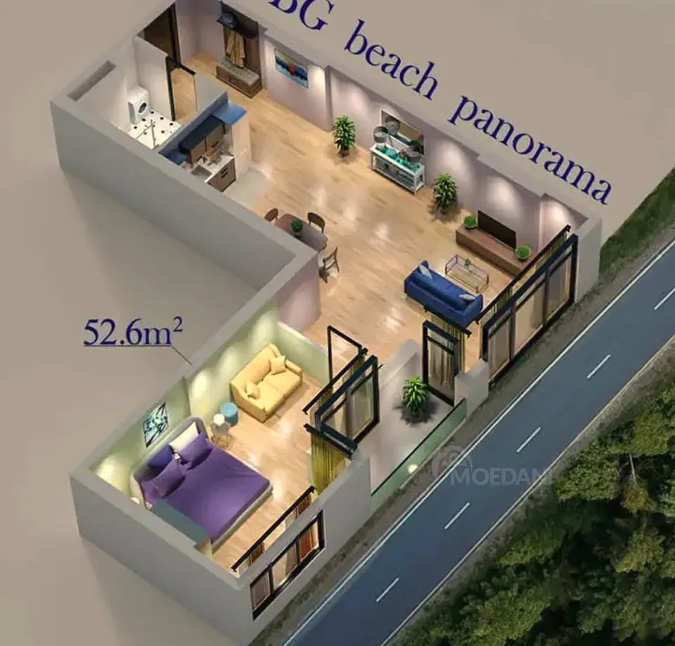 Short Term Rentals three-room 52m² 14/25 floor Batumi - photo 4