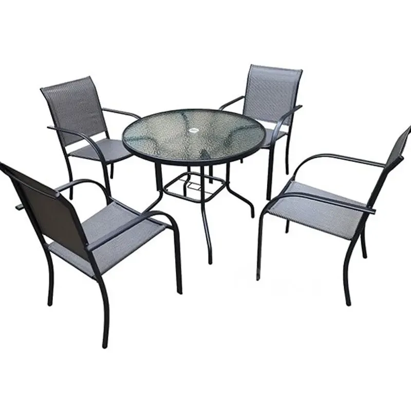 Комплект мебели для столовой (стеклянный стол и 4 стула) Тбилиси - изображение 1