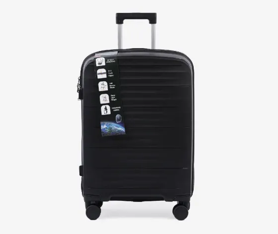 Силиконовый чемодан черный 75x45x30 см 30 кг Тбилиси