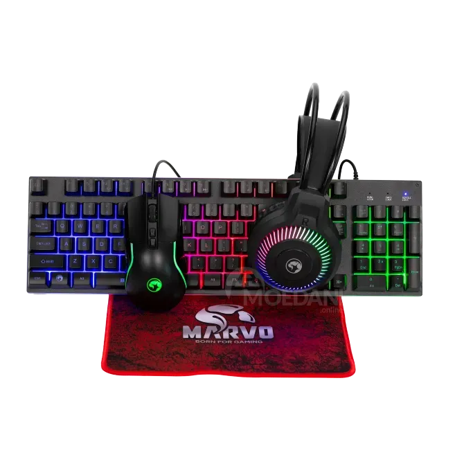 Კლავიატურისა და მაუსის კომბოები Marvo Cm416 EN Loot 40 wired 4 in 1 თბილისი - photo 1