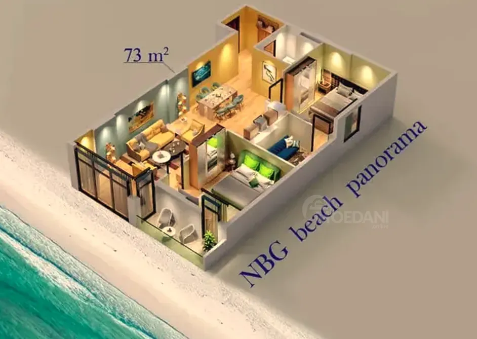 Apartments For Sale three-room 73м² 16/26 floor Batumi - photo 3