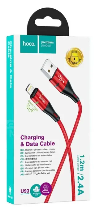 USB-кабель hoco U 93 (красный) Тбилиси - изображение 3