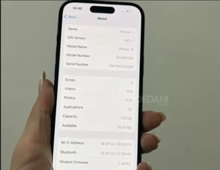 iPhone 15 Black 128 GB თბილისი - photo 2