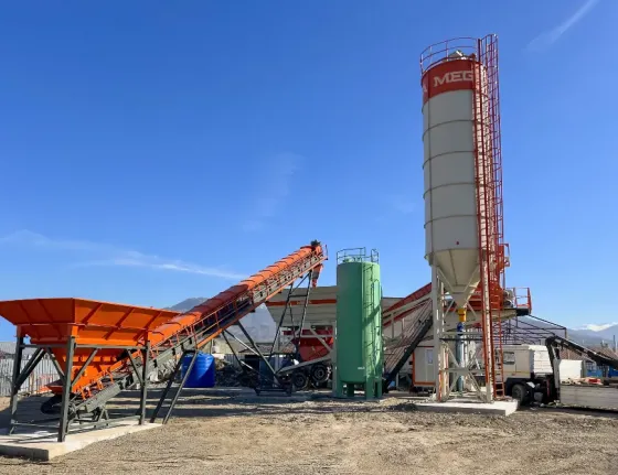 Mobile concrete batching plant 10 cubic meters Tbilisi