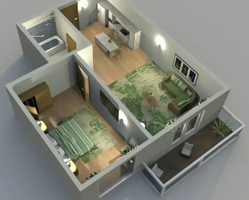 Продам 2-комн. квартиру 46м² 3/10 эт. Тбилиси - изображение 3