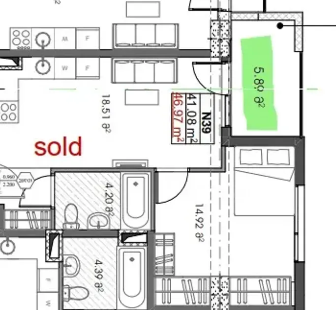 Продам 2-комн. квартиру 46м² 3/10 эт. Тбилиси - изображение 2