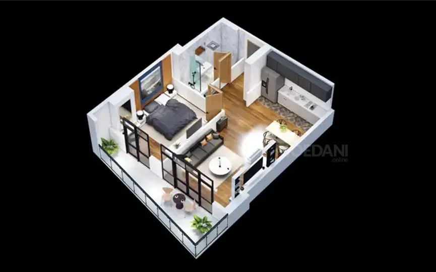 იყიდება 2 ოთახიანი ბინას 67.5მ² 24/30 სართ თბილისი - photo 2