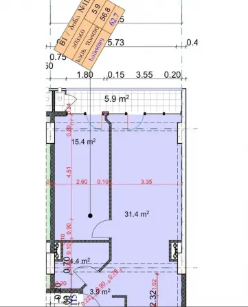იყიდება 3 ოთახიანი ბინას 62.7მ² 15/16 სართ თბილისი