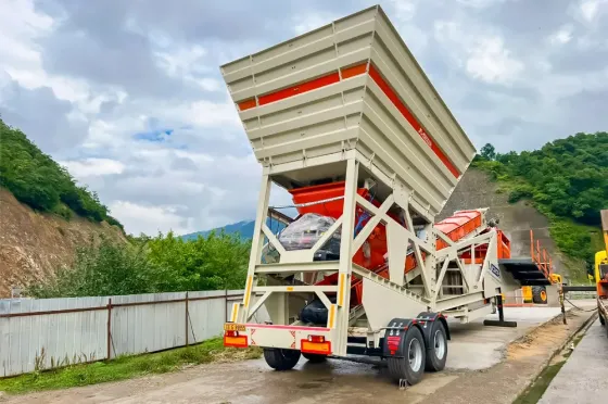 Mobile concrete batching plant - 100 m³ - fast delivery Tbilisi
