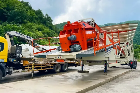 Mobile concrete batching plant -100 m³- fast delivery Tbilisi