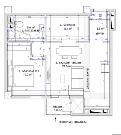 იყიდება 3 ოთახიანი ბინას 53მ² 6/9 სართ თბილისი