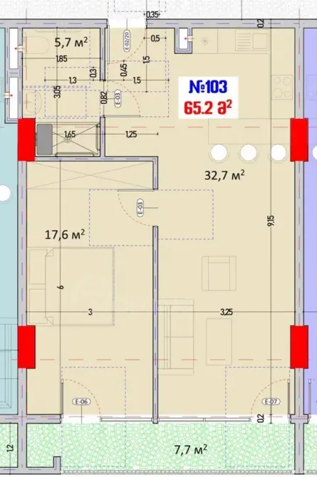 იყიდება 2 ოთახიანი ბინას 65.2მ² 12/16 სართ თბილისი - photo 15