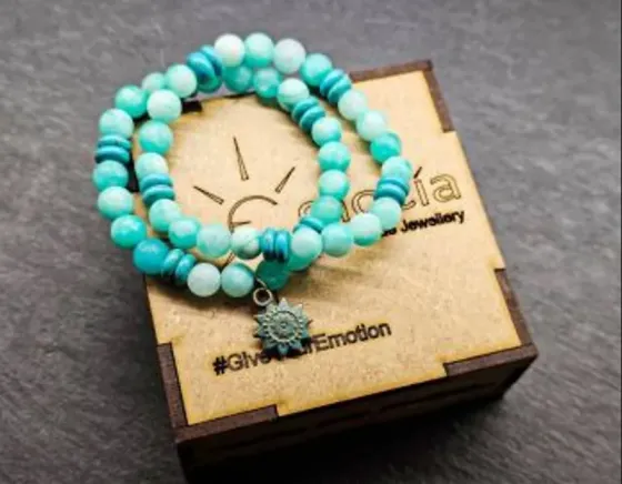 Set of bracelets made of natural stones "Nice" Tbilisi