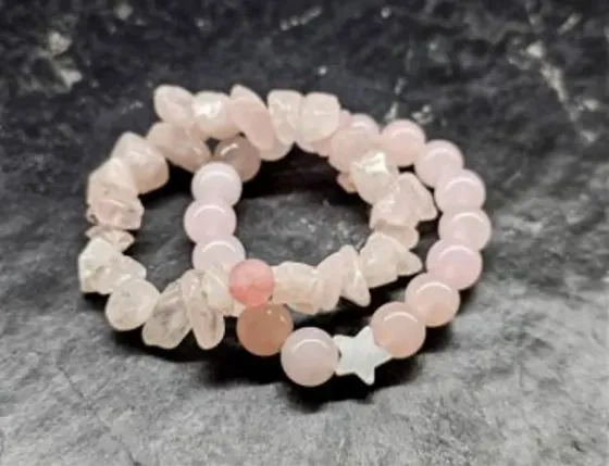 Set of bracelets made of natural stones 