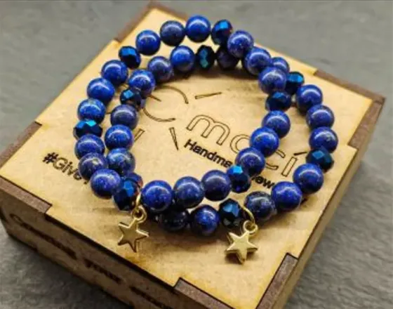 A set of bracelets made of natural stones in "Eurokavish" Tbilisi