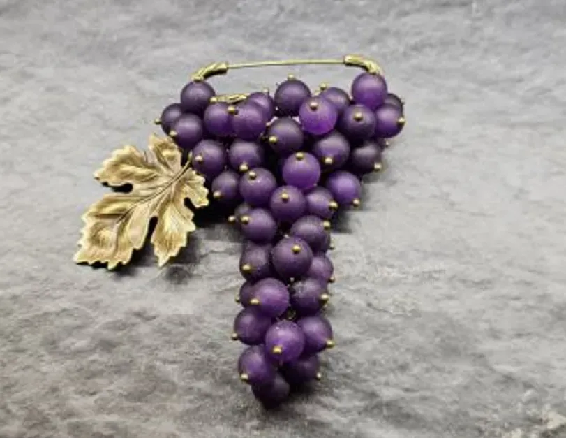 "საფერავი" ბროში - ყურძნის მტევანი ნატურალური ქვები თბილისი - photo 1