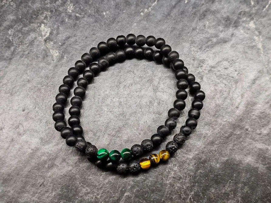 Ნატურალური ქვებისგან შექმნილი სამაჯურების ნაკრები "მცველი" თბილისი - photo 2