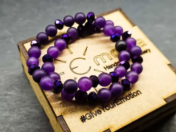 A set of bracelets made of natural stones " Tbilisi