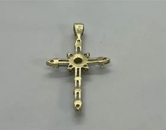 Ოქროს ჯვარი ტოპაზით, აქვამარინით და ბრილიანტებით თბილისი