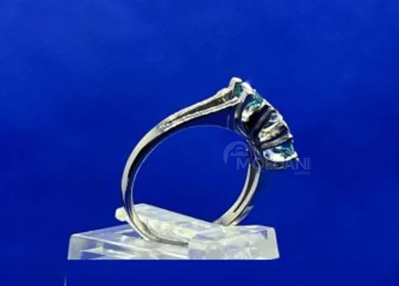 Platinum ring with topaz and diamond Tbilisi - photo 2
