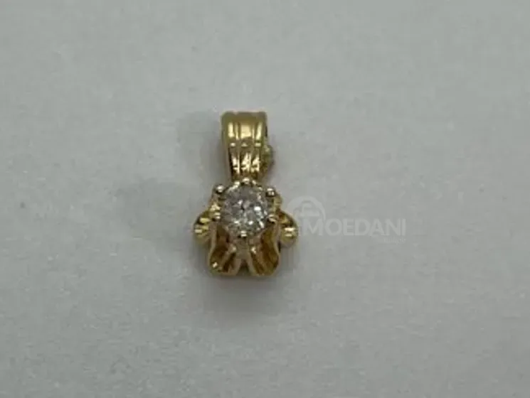 Gold pendant with 0.08ct diamond Tbilisi - photo 3