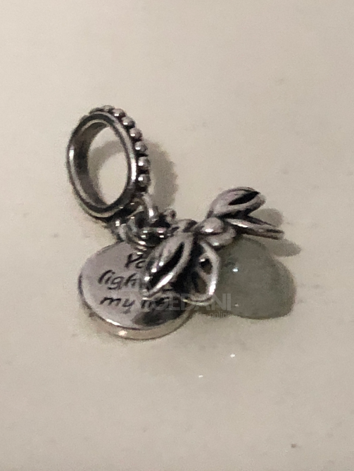 Новая бирюзовая кулон Pandora из серебра 925 пробы «Светлячок-мотылек» от Pandora Карели - изображение 1