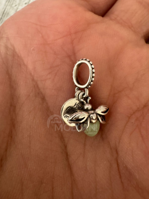 Новая бирюзовая кулон Pandora из серебра 925 пробы «Светлячок-мотылек» от Pandora Карели - изображение 2