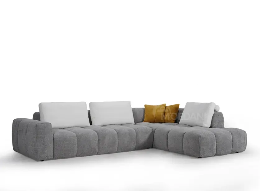 Диван правый угловой светло-серый Тбилиси - изображение 1